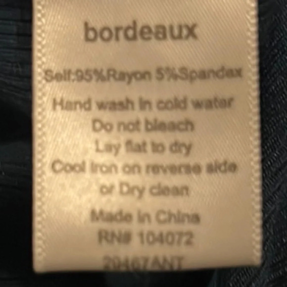 Bordeaux Blue Midi Dress with Side Button design and slit, size Medium - Picture 11 of 11